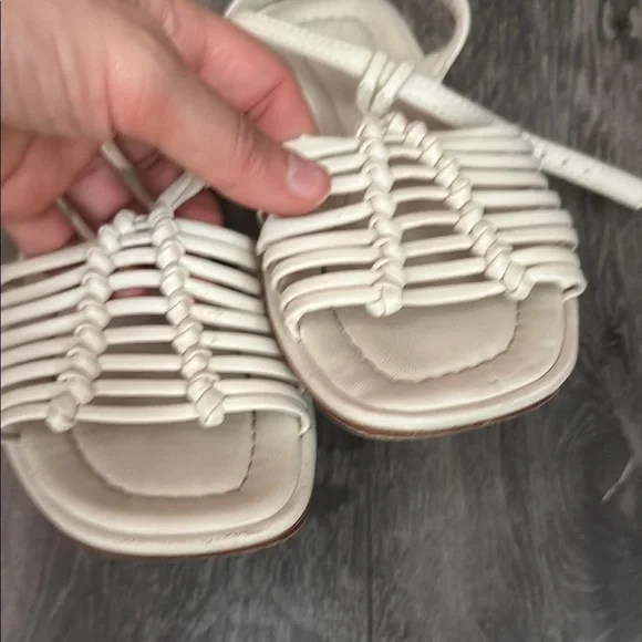 Zara Cream Gladiator Sandals - Picture 3 of 4